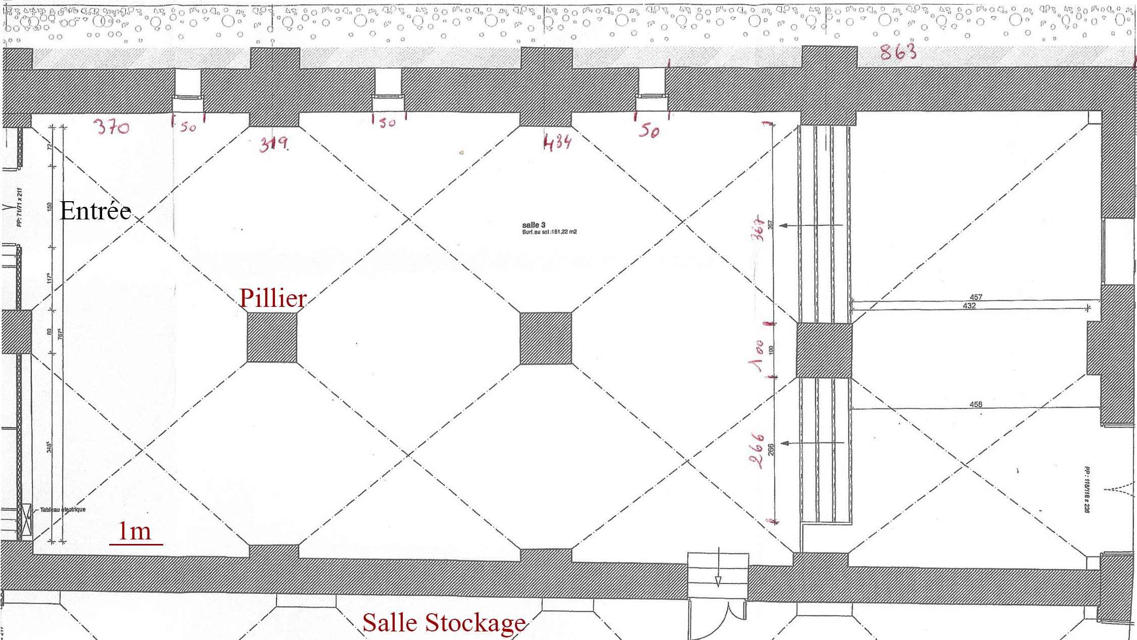 salle sur laquelle placer les tables